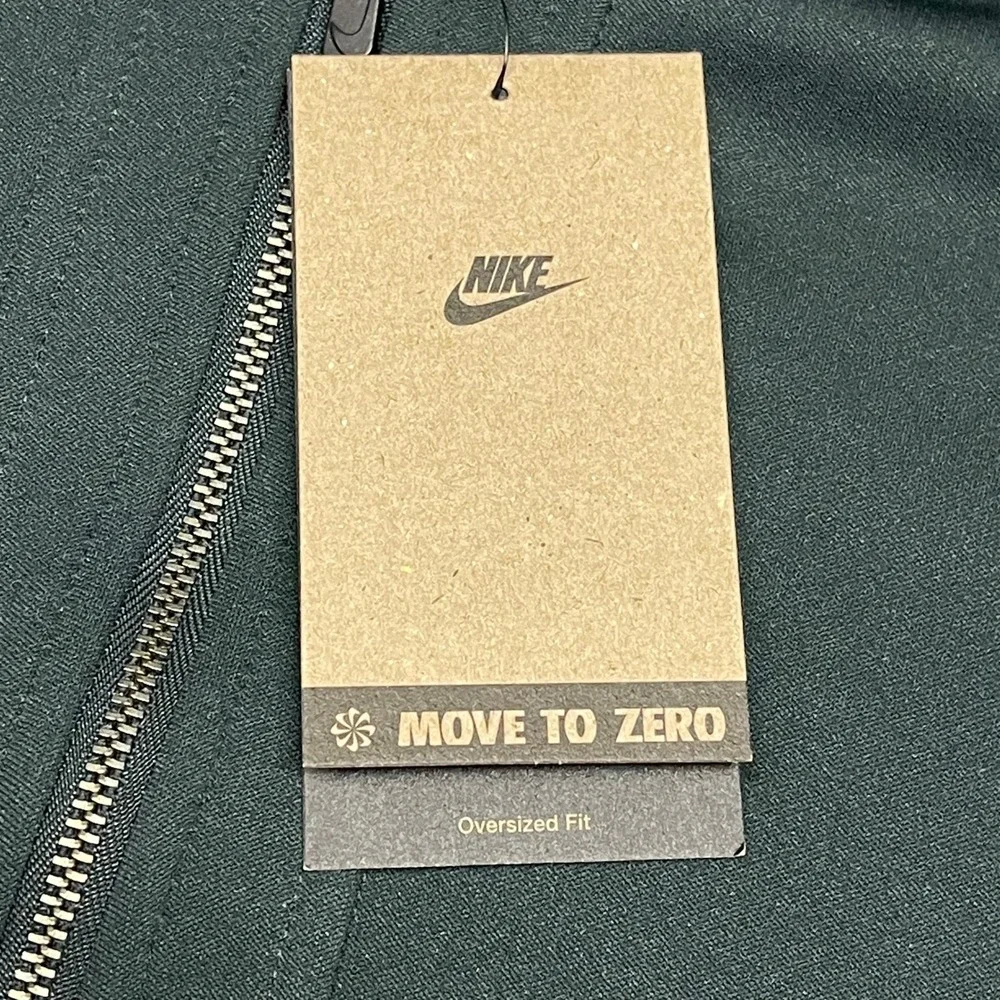 Nike Jacket‎ Womens Large Green Pleated Mixed Media Pleated Bomber Oversized
